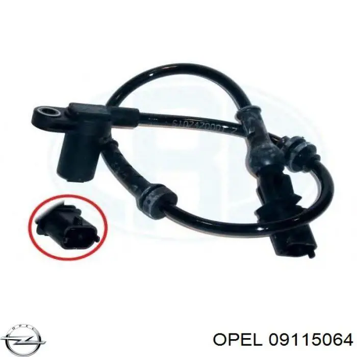09115064 Opel датчик абс (abs передній)