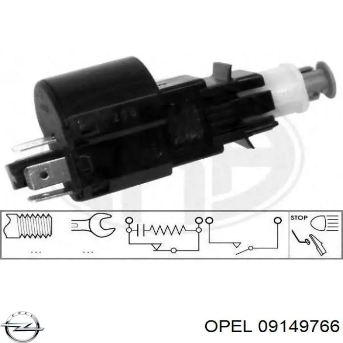 Купити 09149766 Opel Датчик педалі гальма