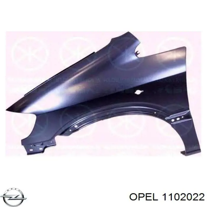 1102022 Opel крило переднє праве