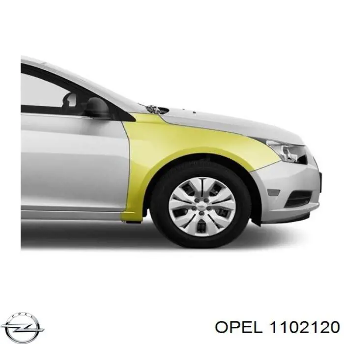 1102120 Opel крило переднє праве