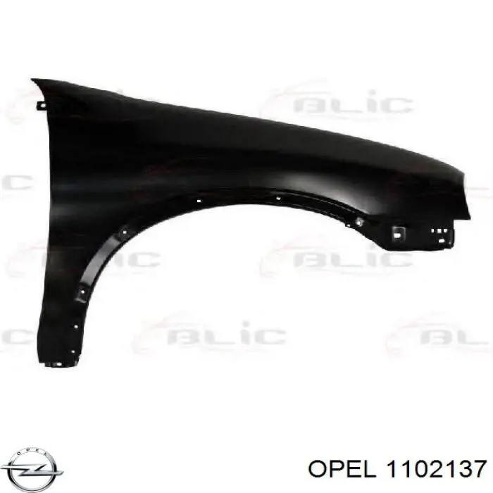 Крило переднє праве Opel 1102137 ціна, від 31.84 USD