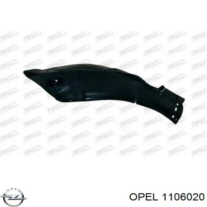 Підкрилок переднього крила, правий задній 13129629 General Motors