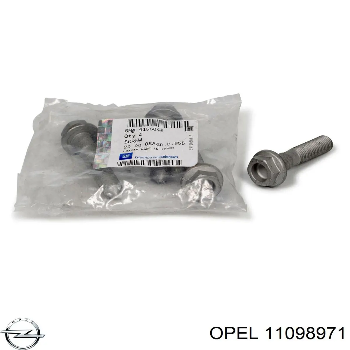  Opel 11098971 ціна, від 0.96 USD