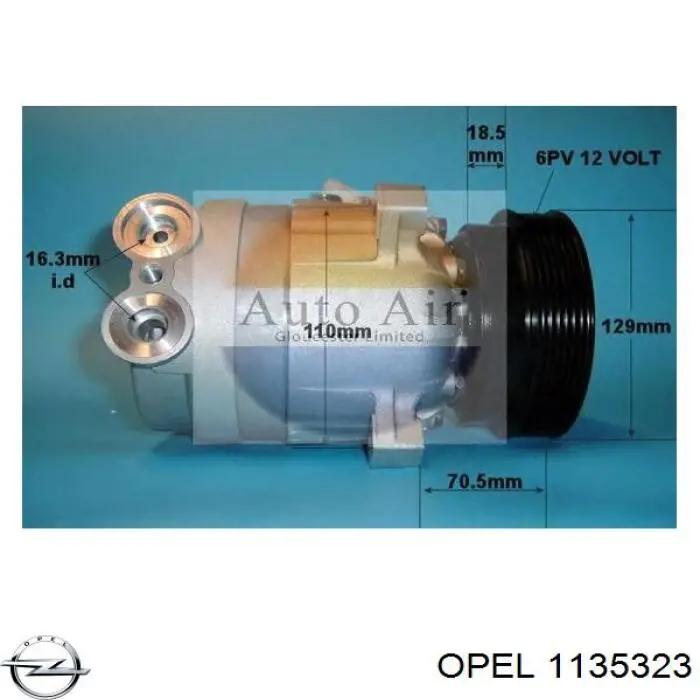 Купити 1135323 Opel Компресор кліматичної установки