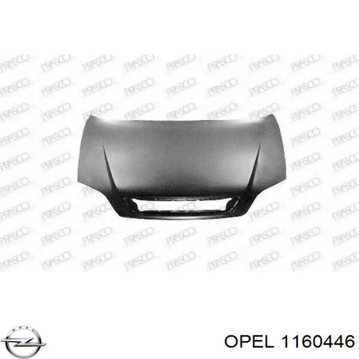 1160446 Opel капот