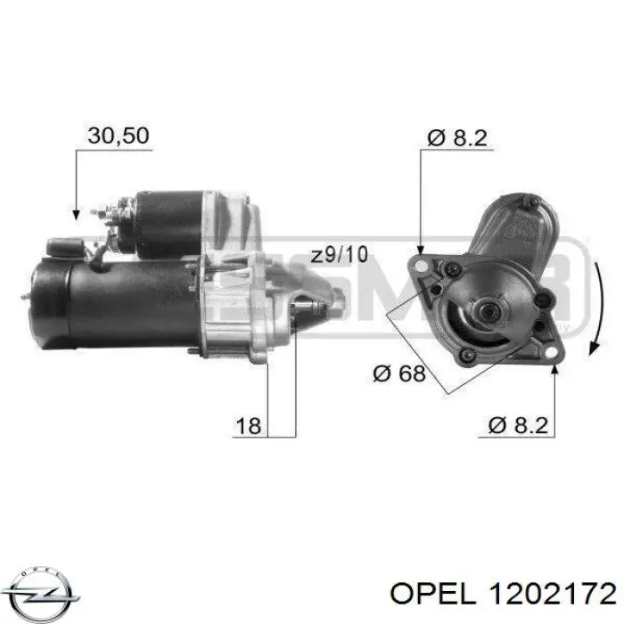 Купити 1202172 Opel Стартер