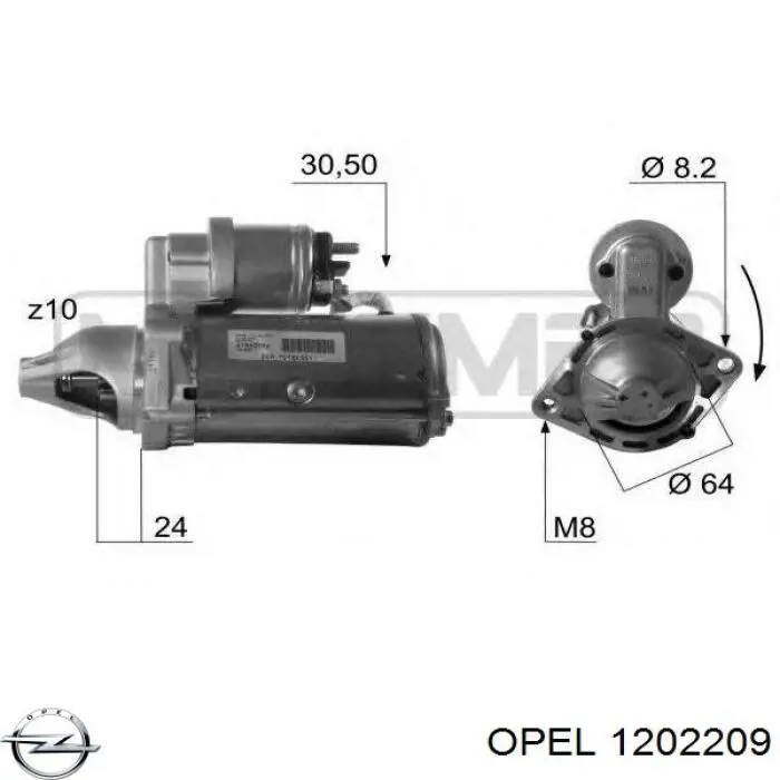 1202209 Opel стартер