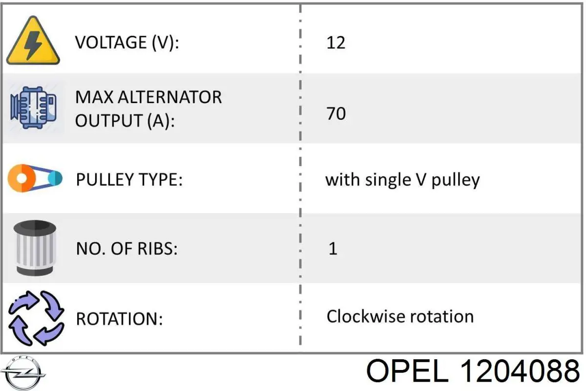 Купити 1204088 Opel Генератор