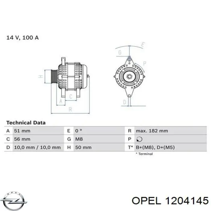 Купити 1204145 Opel Генератор