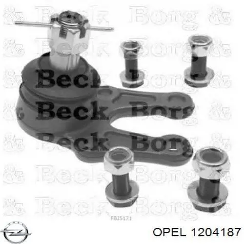 1204187 Opel натягувач приводного ременя