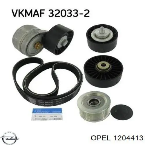 Шків генератора 1204413 Opel