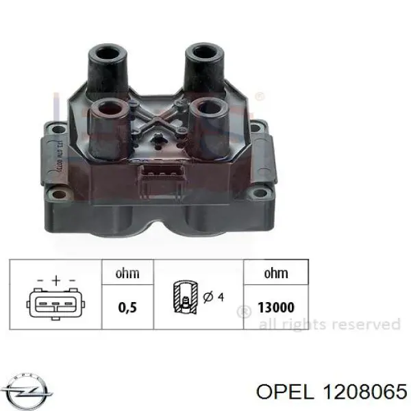 Котушка запалювання 1208065 Opel