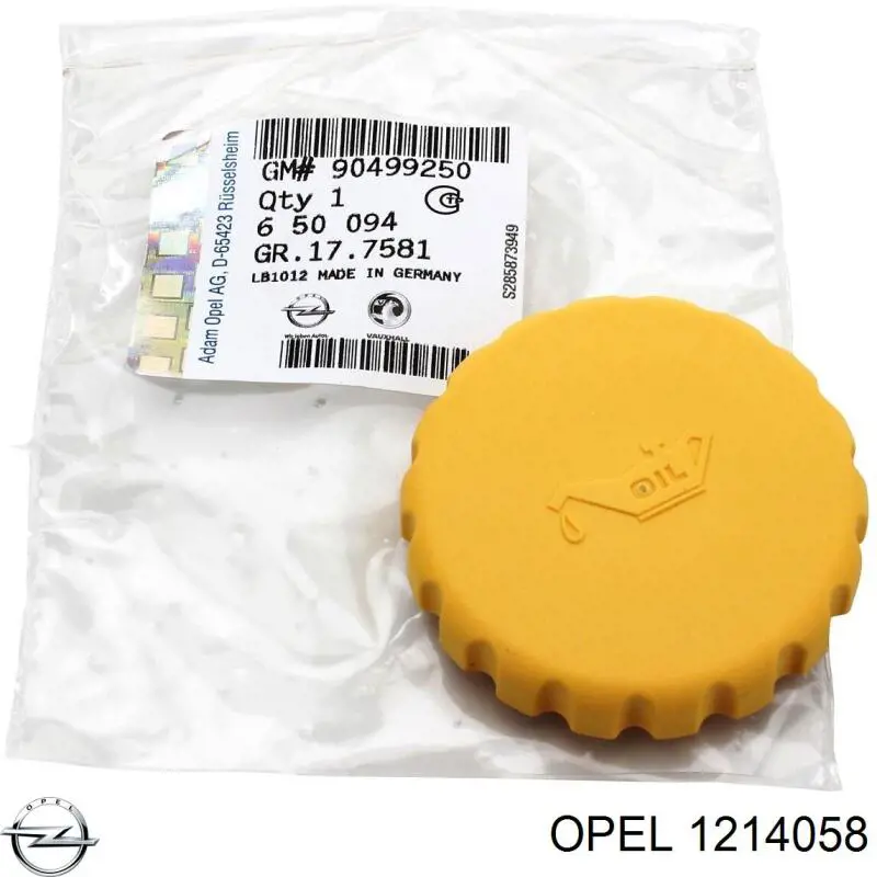 Свічки запалювання 1214058 Opel