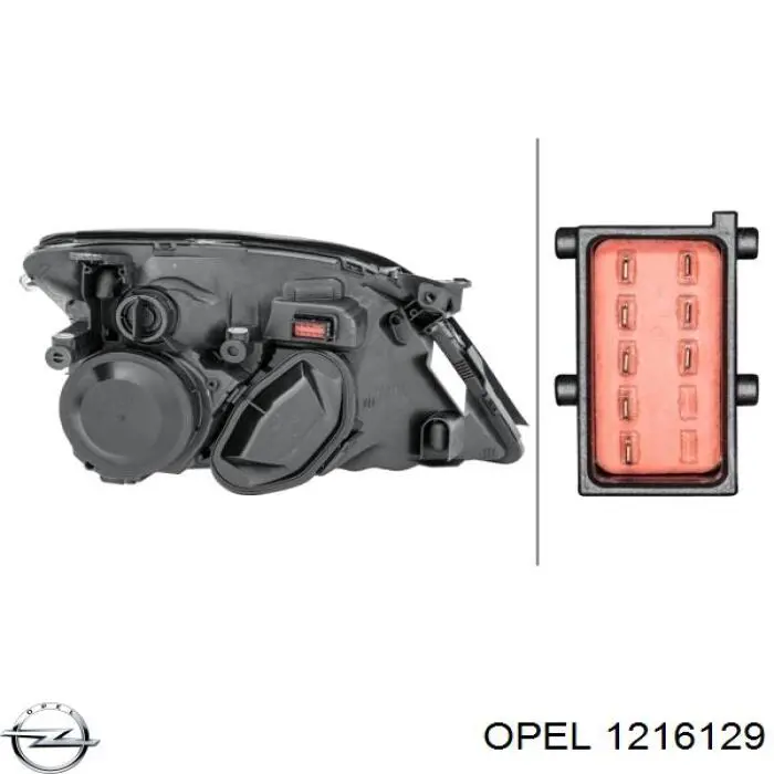 Фари Opel 1216129 ціна, від 106.26 USD