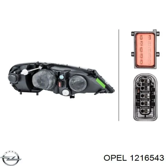 Купити 1216543 Opel Фара
