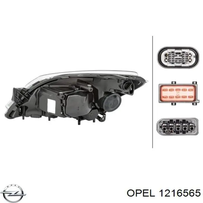 Фара ліва передня Opel 1216663 ціна, від 177.40 USD