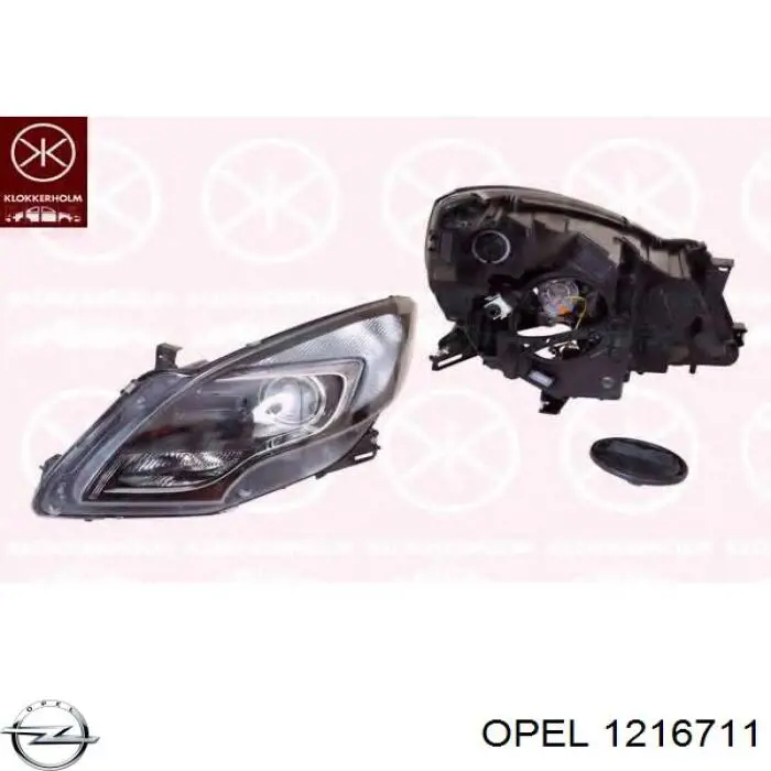 Основна фара - вставка Opel 1216711 ціна, від 188.70 USD