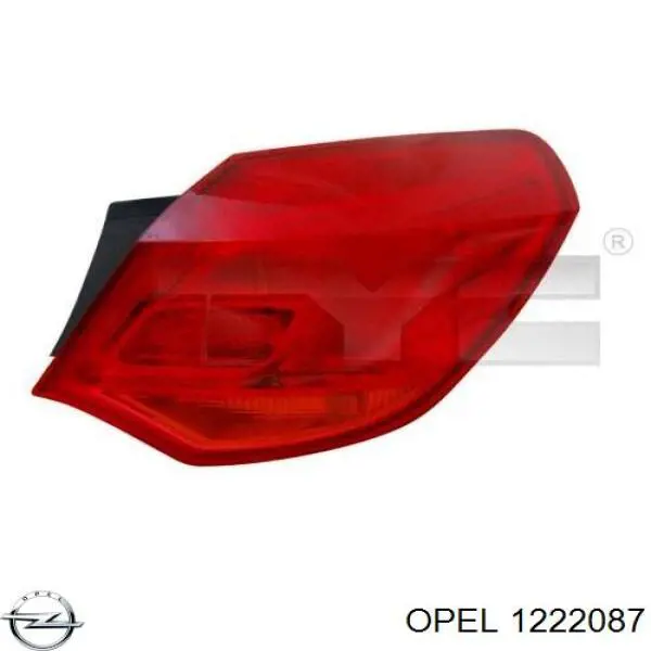 Задня ліва зовнішня фара Opel 1222087 ціна, від 52.80 USD