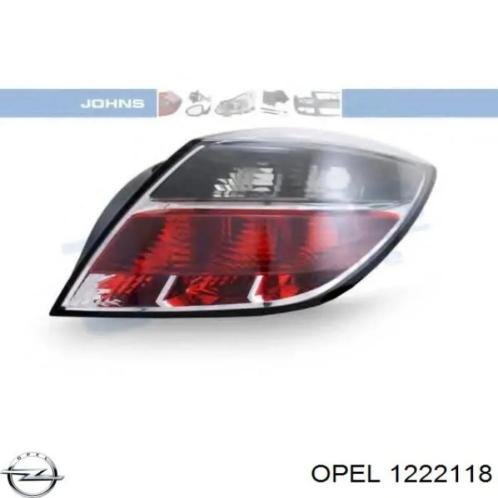 1222118 Opel ліхтар задній правий