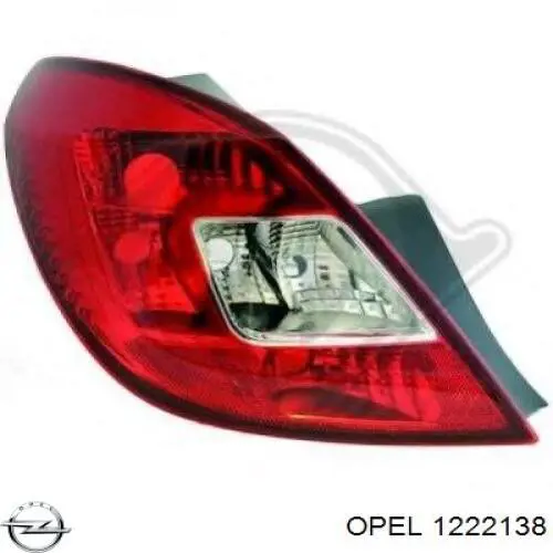 1222138 Opel ліхтар задній лівий
