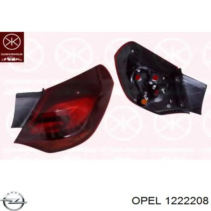 Ліхтар задній правий, зовнішній Opel 1222208 ціна, від 78.04 USD