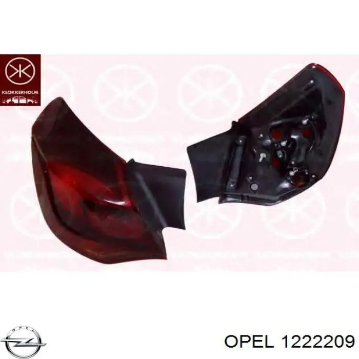 Задня ліва зовнішня фара Opel 1222209 ціна, від 56.15 USD