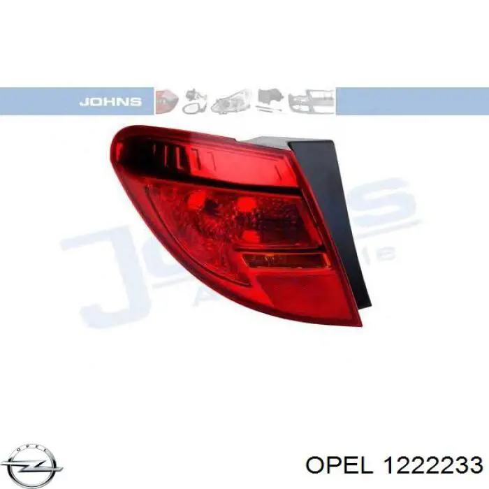 Задня ліва зовнішня фара Opel 1222233 ціна, від 139.04 USD