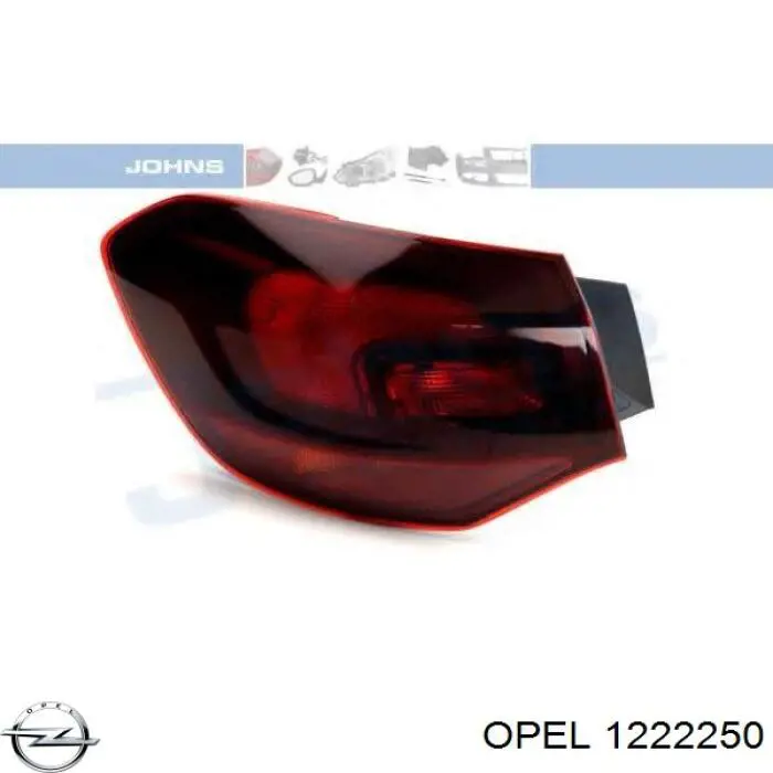 1222250 Opel Задній лівий зовнішній ліхтар