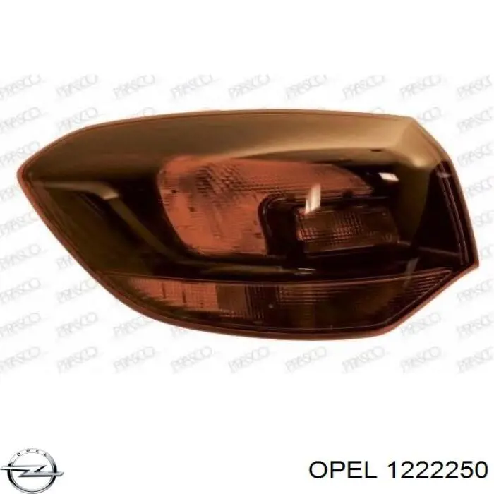 Задня ліва зовнішня фара Opel 1222250 ціна, від 79.14 USD