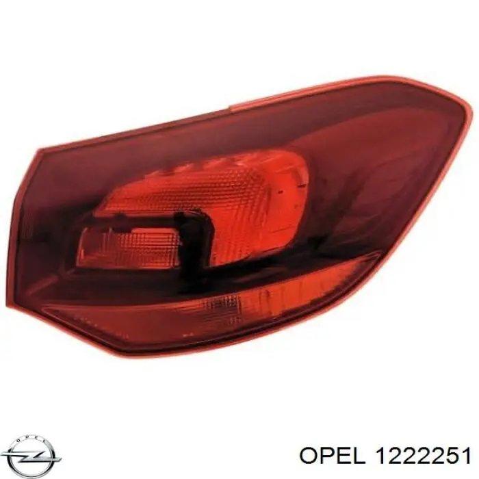 Ліхтар задній правий, зовнішній Opel 1222251 ціна, від 78.99 USD