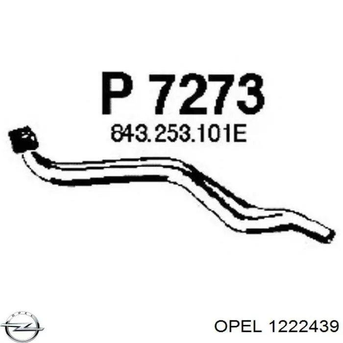 1222439 Opel Ліхтар задній правий, внутрішній