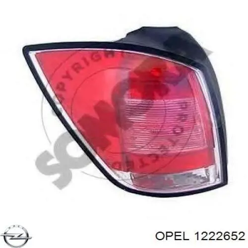 Купити 1222652 Opel Лівий стоп