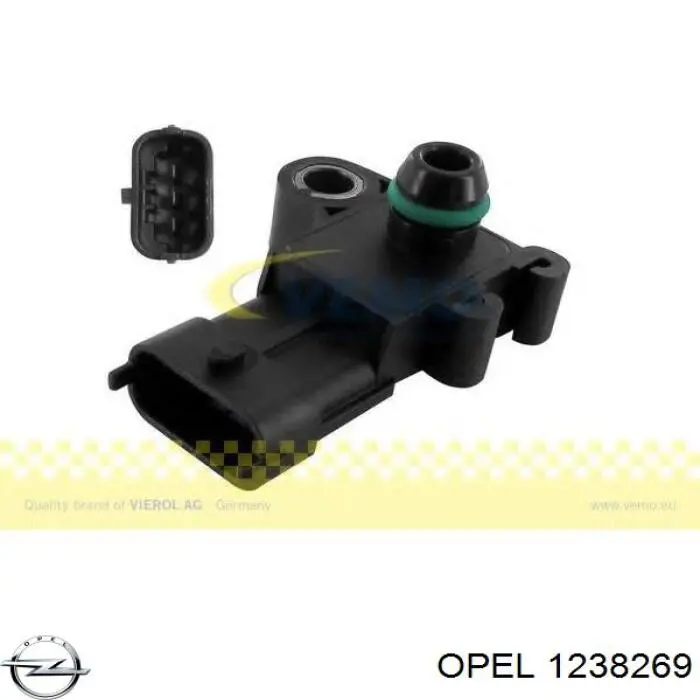 1238269 Opel датчик тиску у впускному колекторі, map