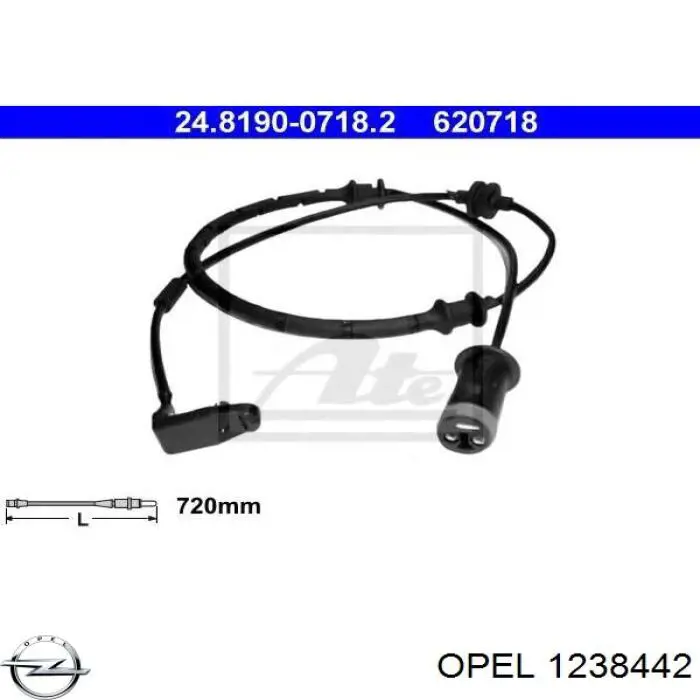 Сигналізатор знос гальмівних колодок Opel 1238442 ціна, від 5.83 USD