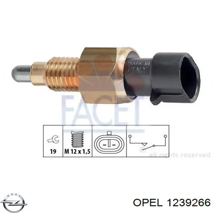 Датчик ліхтарів заднього ходу Opel 1239266 ціна, від 3.09 USD