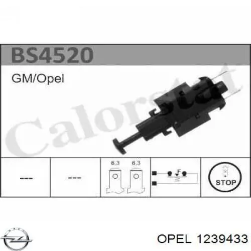 Кнопка стоп-сигналу Opel 1239433 ціна, від 3.99 USD