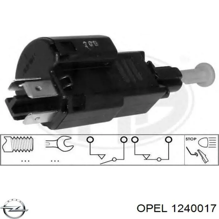 Кнопка стоп-сигналу Opel 1240017 ціна, від 16.35 USD