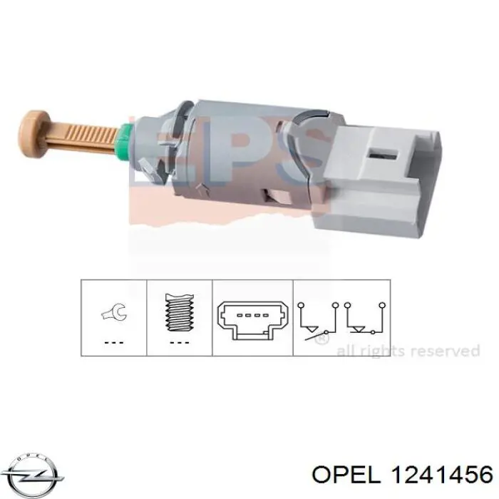 Кнопка стоп-сигналу Opel 1241456 ціна, від 6.33 USD