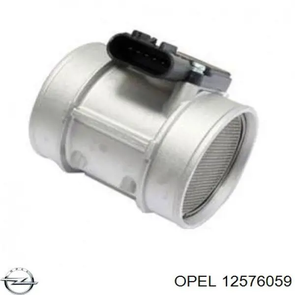 12576059 Opel датчик потоку (витрати повітря, витратомір MAF - (Mass Airflow))