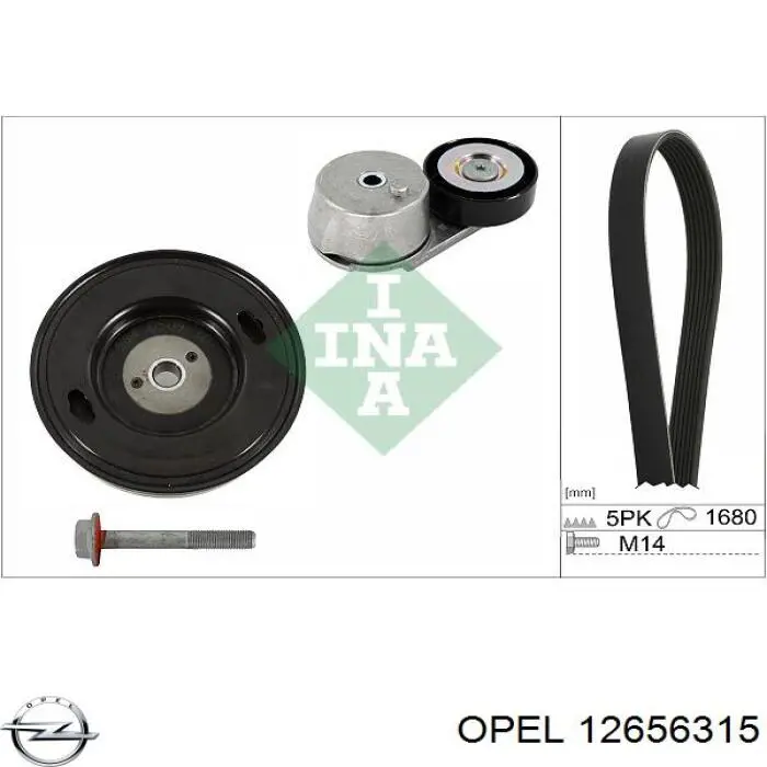 Купити 12656315 Opel Натягувач приводного ременя