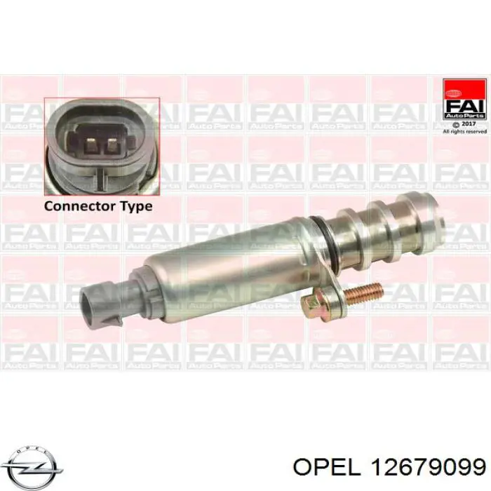 12679099 Opel клапан електромагнітний положення (фаз розподільного валу, лівий)