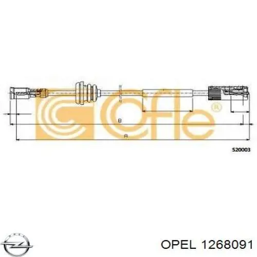 Купити 1268091 Opel Вал гнучкий (спідометра)