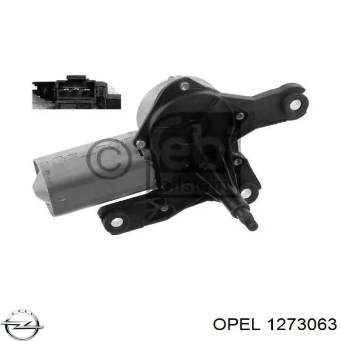 Купити 1273063 Opel Двигун склоочисника заднього скла