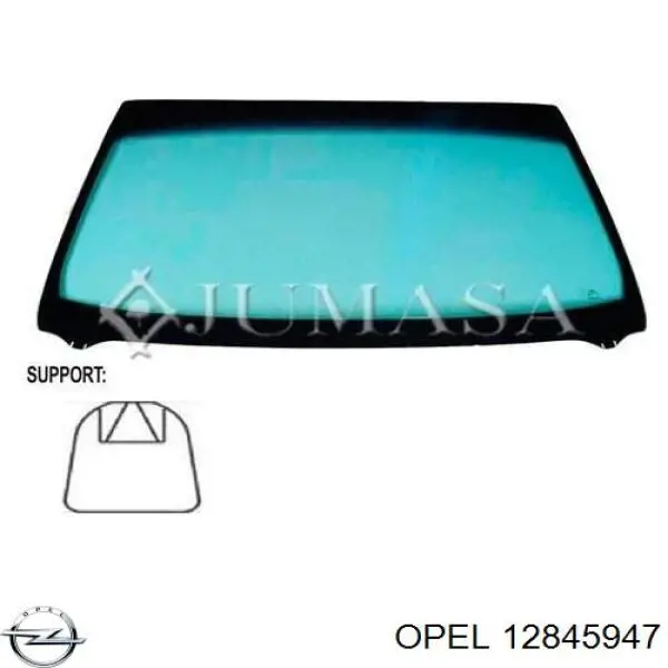 12845947 General Motors Автомобільне скло