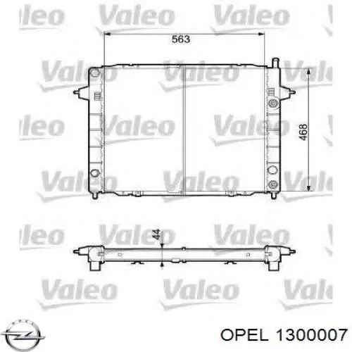 Радіатор охолодження двигуна 1300007 Opel