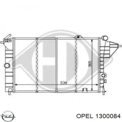1300084 Opel радіатор охолодження двигуна