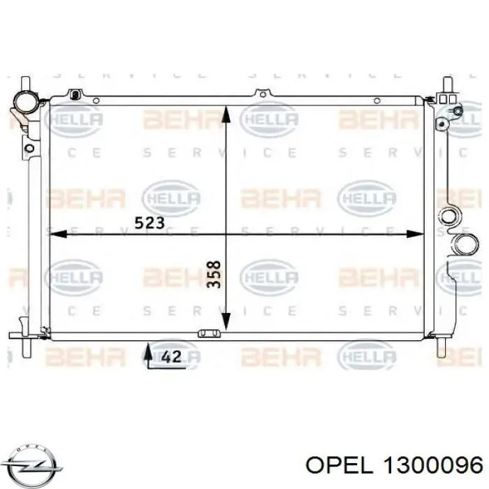 90353025 Opel Радіатор охолодження двигуна