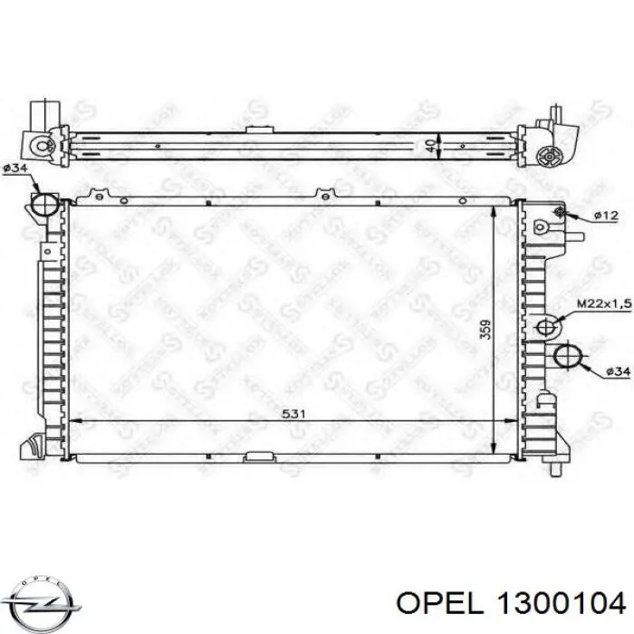 1300104 Opel Радіатор охолодження двигуна