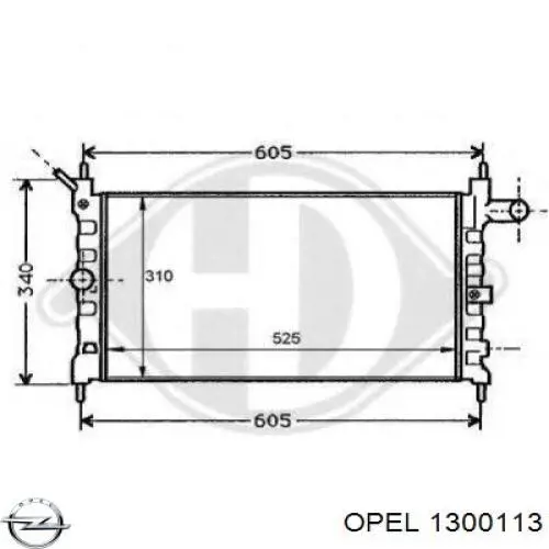 Радіатор основний Opel 1300113 ціна, від 42.03 USD
