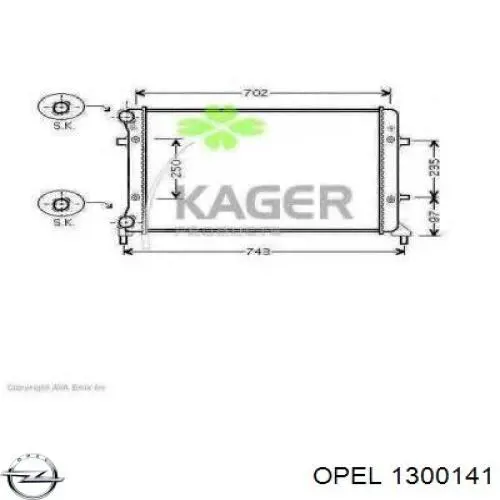 Радіатор охолодження двигуна 1300141 Opel